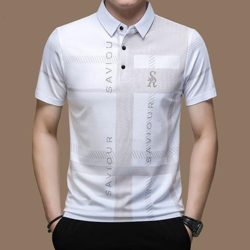 Fashion Polo Shirt for Men | Casual Loose Fit, Short Sleeve Summer Tops - Picture 22 of 39