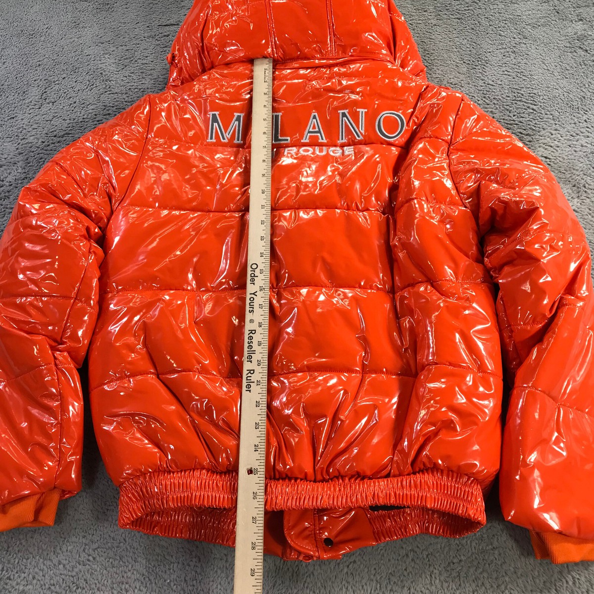 Milano Do Rouge Jacket Mens Medium Elliot Black Puffer Coat Hoodie - Main Image