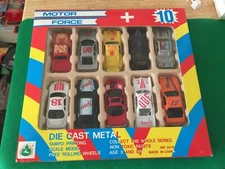 Vintage Motor Force 10 Pack Metal Die Cast Model Porsche And Other nice cars 414