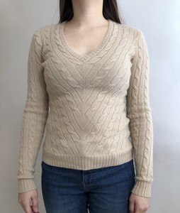 slim fit cable knit sweater