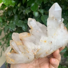 469G Natural Clear White Quartz Crystal Cluster Rough Healing Specimen