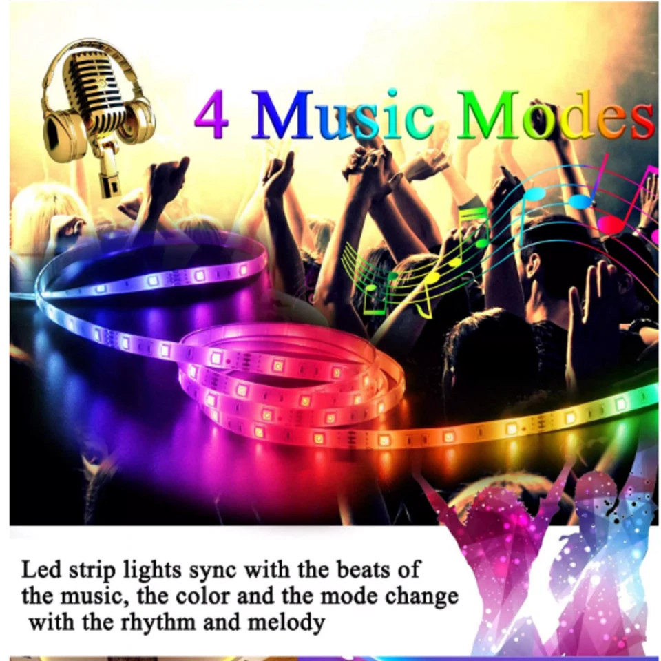 Striscia LED + Controller WIFI Smart Life Tuya WIBY 5M RGB 24 Watt Alexa Google - Immagine 4 di 4