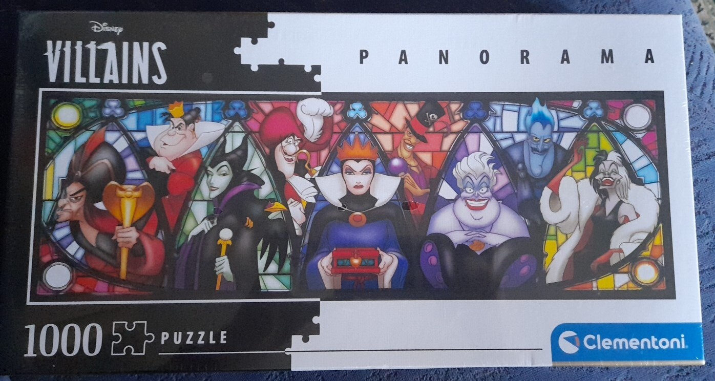 Disney  Villains Panorama 1000 Piece Jigsaw Puzzle By Clementoni