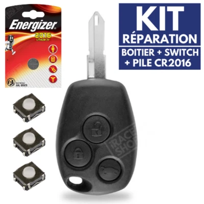 Coque de Clef 3 Boutons pour Plip Télécommande RENAULT Clio Kangoo Modus Master