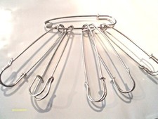 Large 3" Long Safety Pins Sewing Shop Hobby Display Keys Fabric 25 Piece Set New