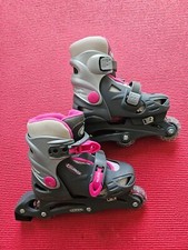 DBX Girls Equinox Pink/Gray Adjustable Inline Skate Big Kid Adjustable Size 9-12