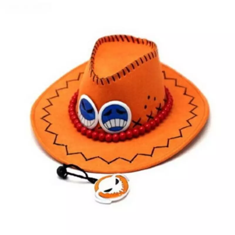 One Piece Portgaz D. Ace Cosplay Costume Set with Ace Cowboy Hat Halloween  Costume for Man 