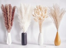 100 PCS Dried Flowers Pampas Grass Bouquet Boho Table Decor Bunny Tails Dried...