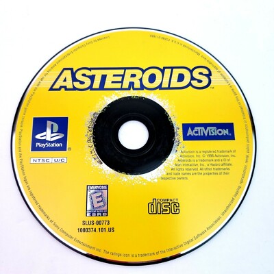 PlayStation 1 PS1 Asteroids Disc Only Video Game