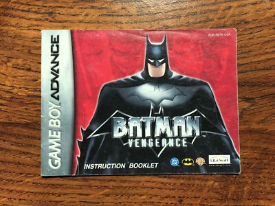 Batman Vengeance Gameboy Advance Instruction Manual Only