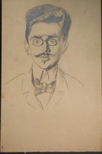 Originale disegno a matita, GIOVANE anni '40. Cm. 17,5x27. Non firmato
