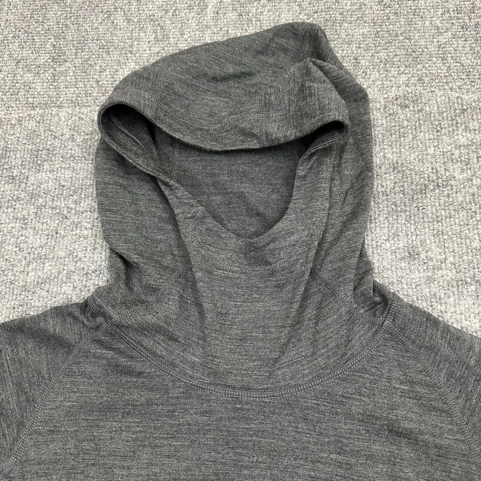 Sudadera con capucha para mujer Ibex de lana merino pequeña gris con certificación Zque Canadá Foto 4 de 4