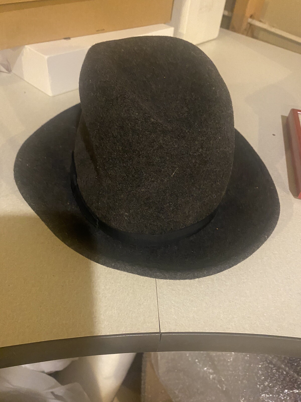 Pendleton Gray Wool Fedora Hat Medium Made In USA - image 6