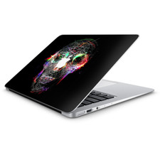 Skin Decal Wrap for Macbook Air 13 Inch 13" - Skull Wild Line Electric