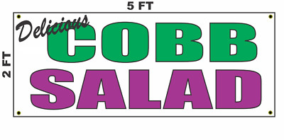 Cobb Salad Banner Sign NEW 2x5 Delicious