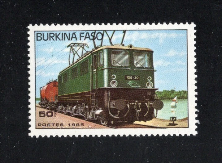1985 BURKINA FASO ЛОКОМОТИВЫ НАБОР ИЗ 7 SC #732-738 MNH (F1318) - Изображение 2 из 4
