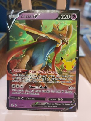 Zacian V 016/025 Celebrations NM Ultra Rare Pokemon Card