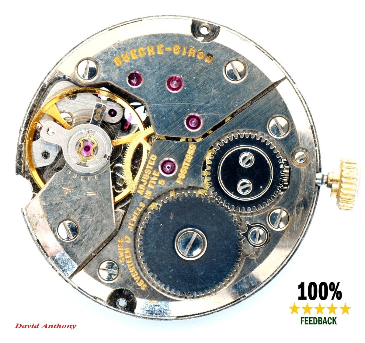 SWISS BUECHE-GIROD PESEUX Calibre 7001 Watch Movement, Dial Hands