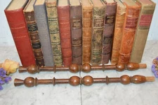 Antique Pair English Turned Wood Spindles Architectural Salvage