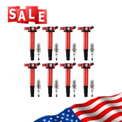 8 Spark plugs and ignition coil packs For Toyota Camry Avalon 4Runner RAV4 UF487