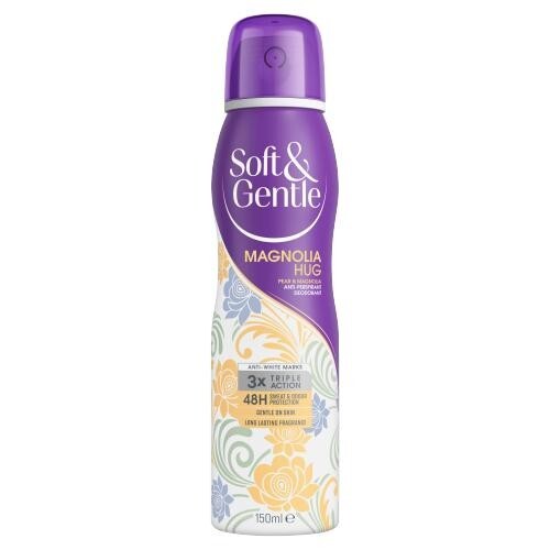6 x 150ml Soft & Gentle Magnolia Hug Anti-Perspirant Deodorant Spray - Image 2