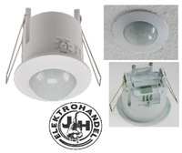 Decken-Einbau-Bewegungsmelder 360° Led Geeignet, 6M Detektion, Weiß