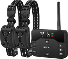 Wireless Dog Electric Fence for 2 Dogs Shocks Training Collar Remote 2-in-1