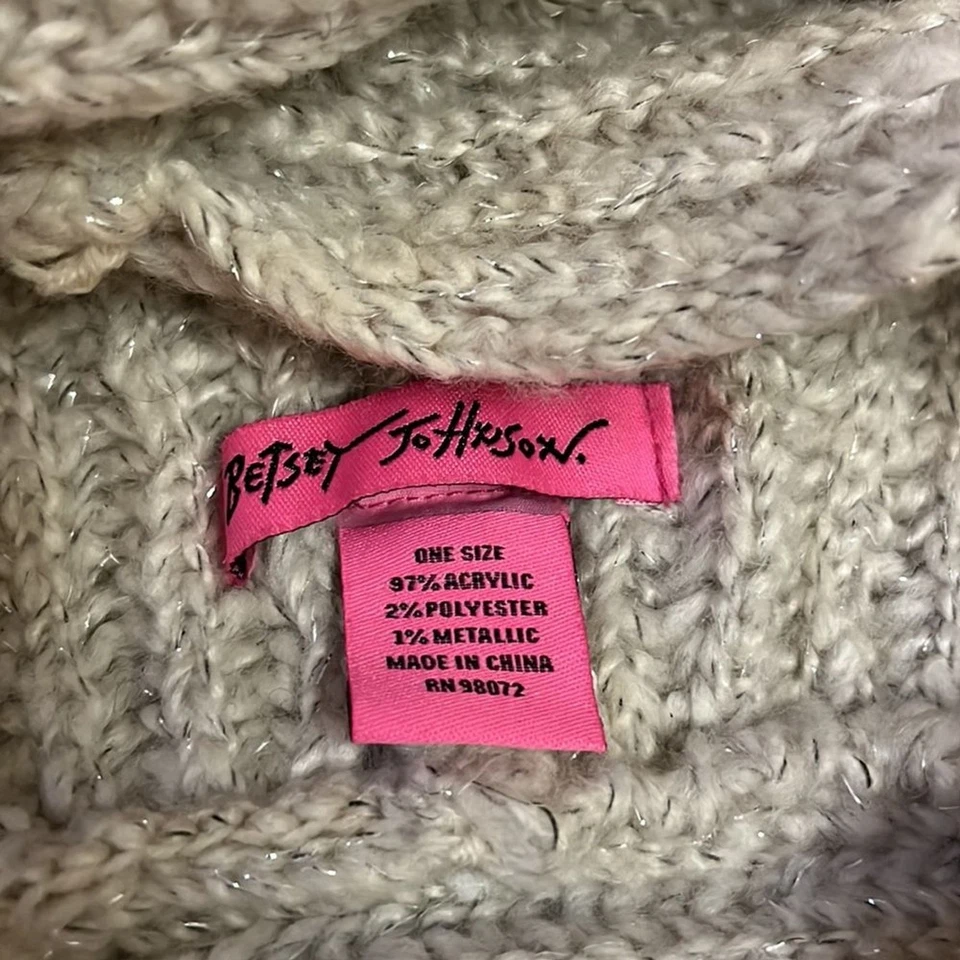 Sombrero tejido Betsey Johnson talla única estilo turbante Foto 3 de 3