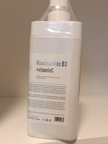 Gel Douche Bismid Niacinamide B3 + Vitamine C - 800ml, Blanchissant Et Hydratant - Neuf