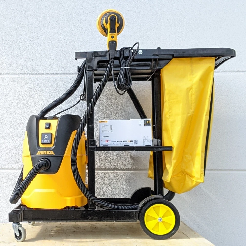 MIRKA DEROS 150Mm 5Mm Avec Aspirateur 1025 L PC Et Chariot De Travail