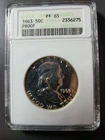 1963 Franklin Half ANACS PF65 Coin