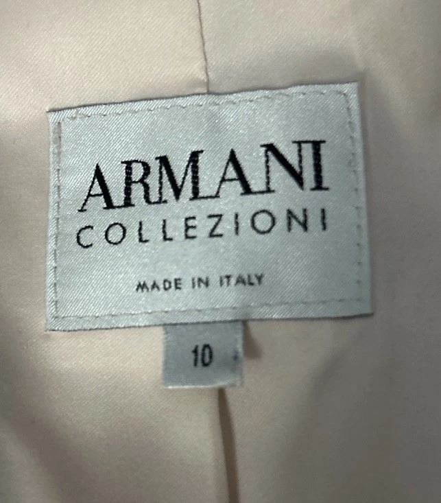 Blazer De Colección Armani Collezioni Rubor Pálido Seda Cuello Redondo EE. UU. 10 / IT 46 Italia Foto 4 de 4