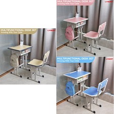 Kids Desk and Chair Set Height Adjustable Study Table Student Writing Furniture