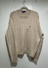 Polo Ralph Lauren Men's Cable Knit Pullover Sweater Size XL Vintage Preppy EUC