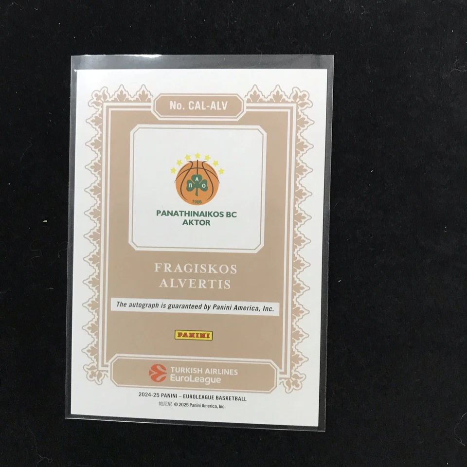 Fragiskos Alvertis 2024-25 Panini Prizm Euroliga Caligrafía Auto #83 SSP (b) Foto 2 de 2