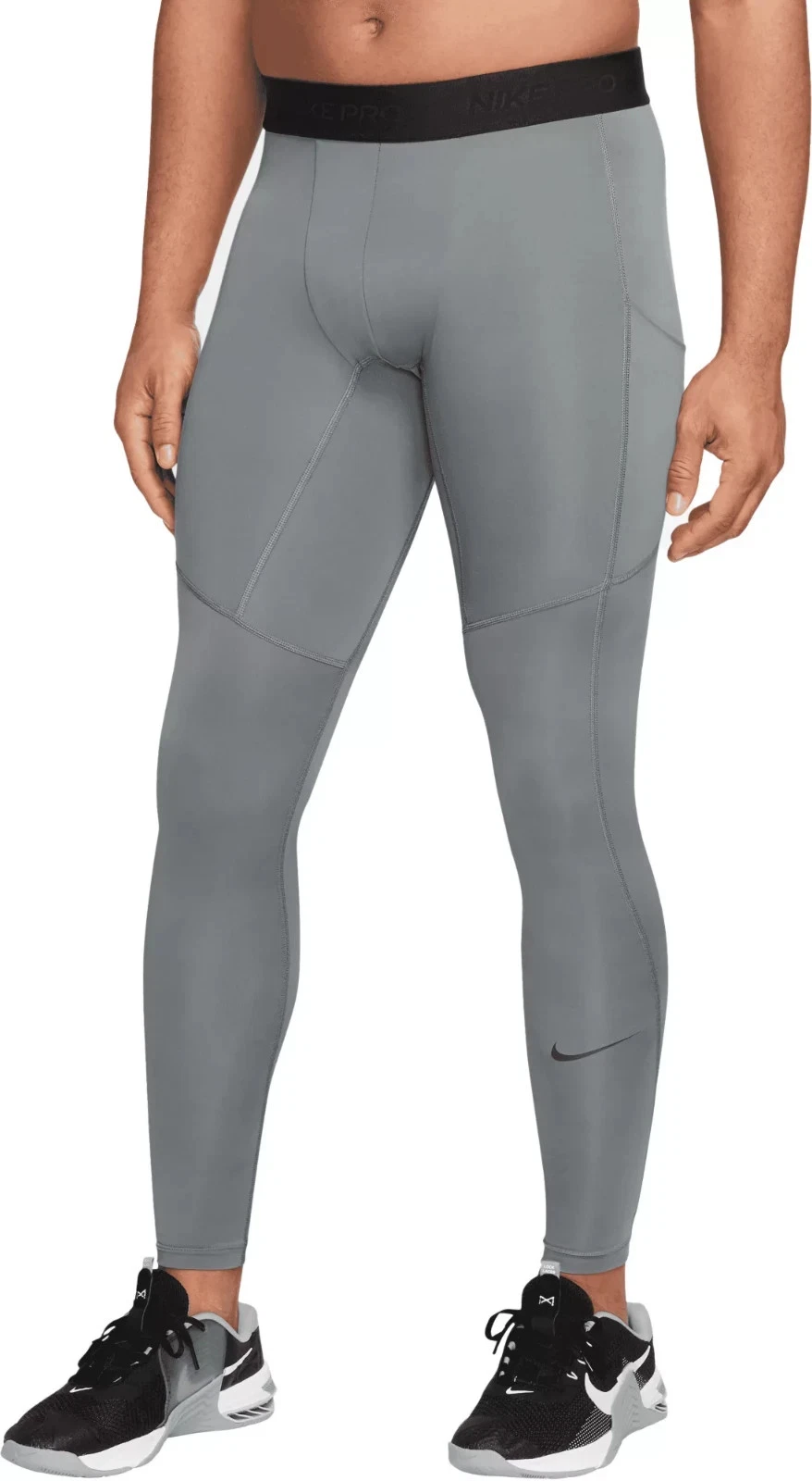 Nike Pro Dri-FIT 3/4 Length Fitness Tights Smoke Grey Mens Size L FB7950-084 New