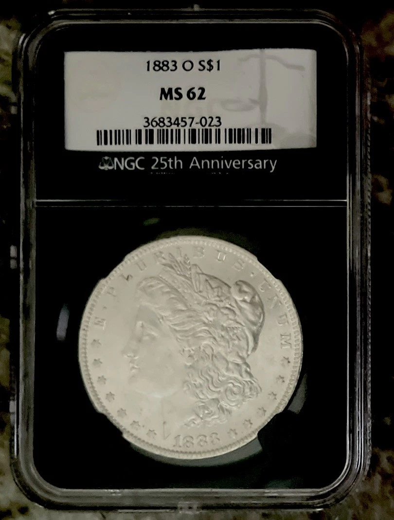 Silver MS 62 Graded 1883 Year Morgan US Dollars (1878-1921) for