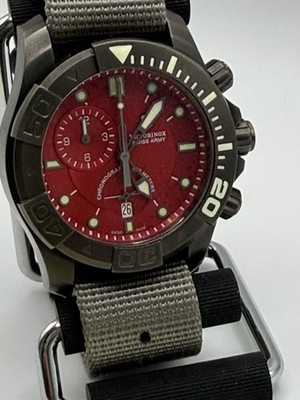 Victorinox Red-Bezel Chronograph with Black Strap Amazon.com: Victorinox Swiss Army Chronograph Black Dial  main image 2