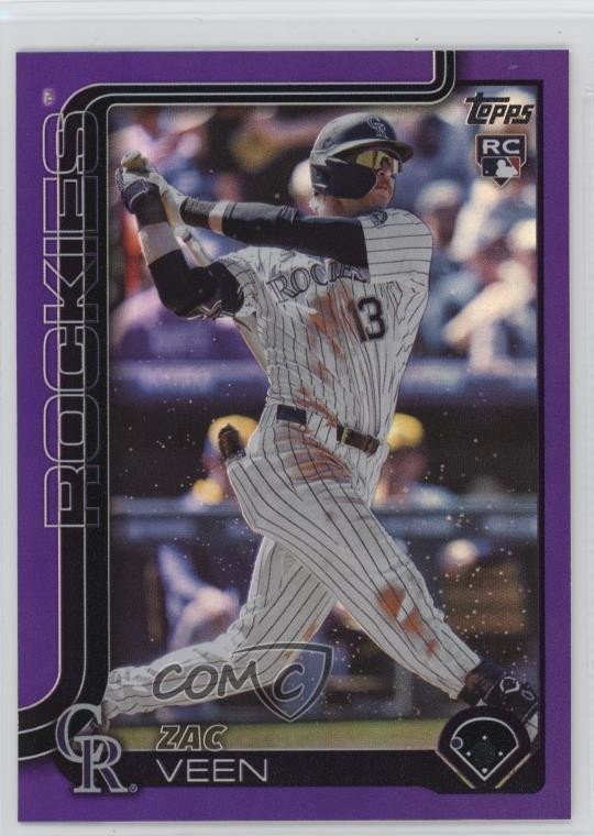 2025 Topps Update Purple Rainbow Foil 191/250 Zac Veen #US286 0rz7
