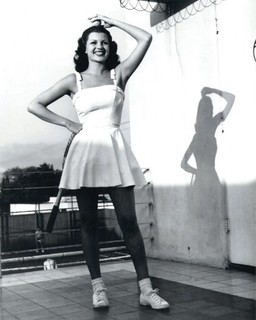 RITA HAYWORTH 8x10 Photo So Pretty In Sporty Tennis Outfit