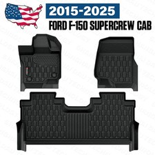 Floor Mats For 2015-2026 Ford F-150 F150 Super Crew Cab All Weather Tpe Liner Floor Mats For 2015-2026 Ford F-150 F150 Super Crew Cab All Weather Tpe Liner