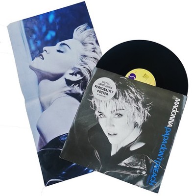 MADONNA 12'' Papa Don't Preach (Extended Ver) + POSTER 1st Pressing A1/B1 Matrix