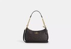 COACH Teri Shoulder Bag CA548 in Signature Canvas Brown New Fast Free Ships