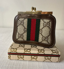Gucci Sherry Line Kiss Lock Coin Purse With B...