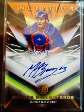 2023 Bowman Inception Moises Ballesteros Orange Foil Auto /25 BPA-MBS Cubs