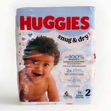 Huggies 78 count Snug  Dry Size 2 Baby Diapers 100 