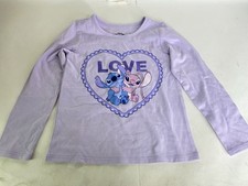 Disney Lilo and Stitch Angel Love Long Sleeve Tee T-Shirt Top Girls Size 5