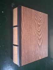 Vintage Faux Wood Grain Audio Cassette Tape Cabinet Storage Holder Case 36