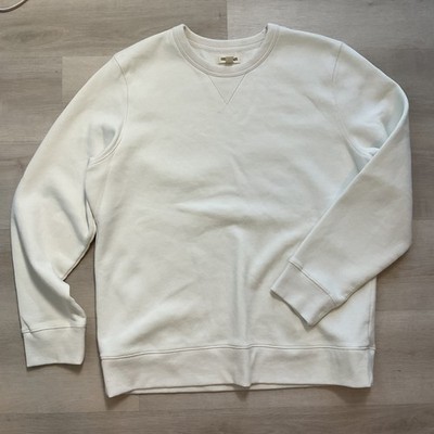 Goodthreads Unisex Adult Crew newck Fleece Lined Pullover Sweatshirt White XL