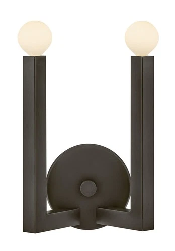 Hinkley Lighting 45042 Ezra 2 Light 13" Tall Wall Sconce - Black - Picture 12 of 12